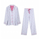 Naiste puuvillane pidžaama&uuml;likond, pikkade varrukatega, &uuml;he rinnaga naiste magamisriided, 2 tk p&uuml;kstega, mugavad taskud, pidžaama, naiselik XS