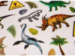 Autocollants - Dinosaures - Finitions argent&eacute;es