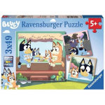 Puzzle 3x49 pi&egrave;ces Les aventures de Bluey - Ravensburger - LUDIQUE ET EDUCATIF - D&egrave;s 5 ans
