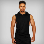 Muscleguys Muscle guys Br&auml;ndi Meeste Fitness Varrukateta kapuutsiga s&auml;rk Kulturismi j&otilde;usaali Tankid, Varrukateta s&auml;rk meeste jaoks. L