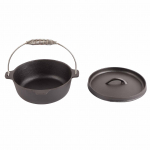 Matkakatel malmist eelmaitsestatud kleepumisvastane v&auml;lik&ouml;&ouml;gipott kaanega piknikuks matkamiseks grillimiseks L