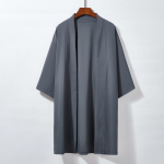 Meeste Pikk Jaapani Suvine Vabaaja L&otilde;tv Naiste Yukata Haori Ranna Must Hiyoshi S&auml;rkkleit XL gray