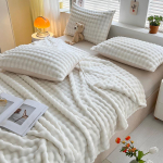 Imitation Rabbit Plush tekk &ndash; kontoriuinak, suvine kliimaseade, kogu hooaja diivan ja vooditekk 100x150cm