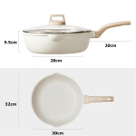 DONNOR mittelakkuv s&uuml;gav praepann kaanega Tervislik graniidikiht Jumbo pliidiplaat Saut&eacute; pann valamisotsikuga Munapann omleti jaoks JT279