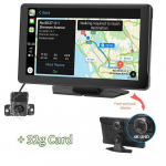 4K 9-tolline k&otilde;rglahutusega juhtmevaba Carplay optiline sensor auto WiFi navigatsioon topeltsalvestusega s&otilde;idusalvesti 【4K+1080P】With 32g Card must