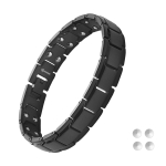 Double row germanium pure 34 pure magnetic static electricity jewelry gift [Bee] bracelet, 99.99% germanium, grains, titanium, men's bracelet, must