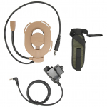 S&otilde;jaline peakomplekt M&uuml;ra v&auml;hendav Kahesuunalise raadio peakomplekt U94 PTT-ga v&auml;litingimustesse s&otilde;jav&auml;ele pruun