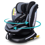 Reecle'i p&ouml;&ouml;rlev lapseiste 12-aastasele vasts&uuml;ndinule ISOFIX-&uuml;hilduv turvav&ouml;&ouml;, fikseeritud 360&deg; ~ (0-36 kg) (Must) must