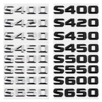 Modifitseeritud 3D Auto T&auml;ht Kleebis Tagaluugi Dekoratiivne M&auml;rk Embleem S400 S420 S430 S450 S500 S550 S600 S650 jaoks S400 must
