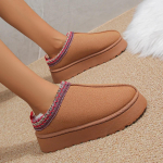 Uued Ankle Flats Platvormiga Naiste Lumesaapad Suede Pl&uuml;&uuml;s Soojad Talvised Uued Paksud Moodsad Kingad Chelsea Naiste Saapad Suurused 43 38 oranž