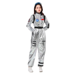 Halloweeni astronauti kosmose&uuml;likond H&otilde;bedane Bodysuit Unisex t&auml;iskasvanute kost&uuml;&uuml;m Medium gray