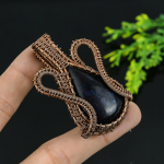 Labradorite Handmade Copper Wire Wrap Jewelry Pendant 2.25 g5n11