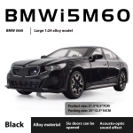 Uus 1:24 BMW I5 M60 Xdrive Power Sulamist Valatud Mudelauto Valuvorm Laste M&auml;nguauto S&uuml;nnip&auml;evakingitus Poisile Kingitus Hobi Kogumine must