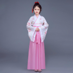 Lapsed T&uuml;drukud Hanfu Esinemiskost&uuml;&uuml;m Klassikalise Tantsu Riietus Hiina Stiilis Hanfu 150 roosa