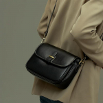 Ehtne Nahk Moodne ja Luksuslik V&auml;ike Ruudukujuline Kott Veisenahast &Uuml;he&otilde;laline V&auml;ike Kott Vabaaja Naiste Crossbody Kott must