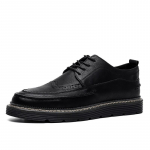 2024 Moodsad Brogues Meeste Vabaajajalatsid Tasase Paksuse Talla Meeste Jalatsid Puhtalt Mustad Kingad A4834 6.5 must