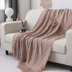 Rombi mustriga narmastega kootud voodikate diivanikate une-konditsioneeri tekk hotelli &ouml;&ouml;kapi r&auml;tik 127x170cm [with tassel]