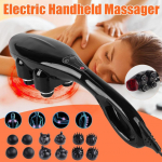 Elektriline k&auml;eshoitav 4 peaga masseerija infrapuna keha kaela ja selja massaaživasara komplekt massager must