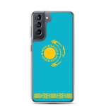 Coque T&eacute;l&eacute;phone &ndash; Samsung &ndash; Galaxy S21 Ultra &ndash; Drapeau Kasahstan &ndash; Souple &ndash; mitmev&auml;rviline