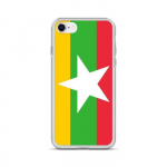 Coque iPhone &ndash; mitmev&auml;rviline &ndash; Drapeau Birmanie &ndash; Souple &ndash; TPU &ndash; &Uuml;hilduv iPhone SE 2020