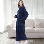 Paari Paksust Flanellist Hommikumantel - Meeste Suur Suurus & Naiste Korallfliis L (108-160 lbs, 160-170 cm)