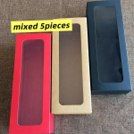 5 tk j&otilde;upaberist kinkekarp l&auml;bipaistva PVC aknaga k&uuml;psiste, koogi, kommide, peo, pulma pakendamiseks, papp, &otilde;rn sahtlilaadne v&auml;ljapanek, kinkekarp