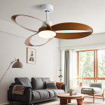 42-tolline laeventilaator 3 labaga Vintage T&ouml;&ouml;stuslik Puidust Ventilaator Ilma Valgusti Kaugjuhtimispuldiga Kohvikule Kodu Hotelli Kontorisse valge