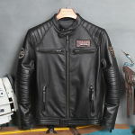 Vintage Ehtsast Nahast Mootorratturi Jakk Meestele Kitsas L&otilde;ige Seisukrae Biker Jakk Imporditud &Uuml;lemise Kihi Veisenahk M