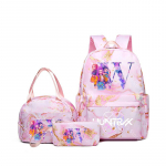 3 tk/kompl KPop Deemonik&uuml;ttide T&uuml;drukute Koolikott L&otilde;unakott Pinal &Otilde;pilase Multifilm Seljakott Bento Kotike Pliiatsikotid Koolitarbed Kingitus