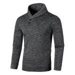 Pusa poolkaelusega meeste kampsunid n&ouml;&ouml;biga kaelus &uuml;hev&auml;rvilised, soojad &otilde;hukesed paksud kampsunid, meeste talvepullover XXXL tumehall v&auml;rv