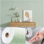 PVC &Uuml;hev&auml;rvilised Paksendatud Veekindlad 3D Linane Isekleepuvad Seinakleebised Magamistoa ja Elutoa Seinte Renoveerimise Tapeet 1pcs 50cmX2.8m