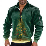 Meeste &uuml;hev&auml;rviline velvetist lukuga kaelusega pikkade varrukatega topp meeste vabaaja rev&auml;&auml;rkrae topp XXL