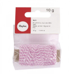 Ficelle bicolore rose et blanc 35 m x &oslash; 1 mm roosa