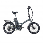 Jobobike Sam V&eacute;lo &eacute;lectrique pliant- 468 Wh - 250W - 20 pouces - 36V 13AH- XOFO Motor- 60 km d'autonomie - Shimano 7 speed - Gris valge