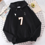 Kuum anime Haikyuu numbrid 1-12 tr&uuml;kitud kapuutsiga meeste ja naiste dressipluusid suuremad suurused sviiter Harajuku pikkade varrukatega unisex t&auml;navar&otilde;ivad topid S