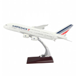 36CM 1/200 M&otilde;&otilde;tkavas Lennuk Airbus A380 Air France Lennufirma Mudel Ratta, Valatud Plastikust Vaikust Lennukiga F Kollektsioon Kunstiteosed