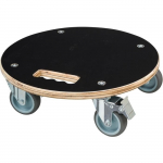 Support de pot roulant carr&eacute; - NATURE - Bois FSC&reg; - Charge max 250 kg - Roues multidirectionnelles must
