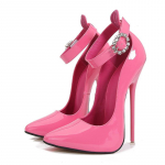 Mood Liyke Seksikad 16CM Feti&scaron; K&otilde;rged Kontsad Peokingad Striptiisitar Kingad Mood Kristall Strass Pandlaga Rihm Stiletto Naiste Pumbad Zapatos Mujer 35 roosa