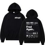 Fred Again Muusikaalbumi Prindiga Huppar Meestele Naistele Hip Hop Mood Pullover Dressipluus Vabaaja Pikkade Varrukatega &Uuml;lepea Huppariga Streetwear L black