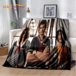 Joe Keery Steve Harrington Pehme Pl&uuml;&uuml;sist Tekk, Flanellist Tekk Visketekk Elutoa Magamistoa Voodi Diivani Pikniku Katteks Lastele 50x60in