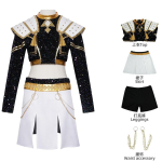 Rumi Zoey Mira Cosplay KPop Deemoni Kost&uuml;&uuml;m Jahimehed Naised Must Kuldne &Uuml;likond Saja Poisid Halloweeni Rollim&auml;ngu R&otilde;ivad 120 black