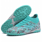 Meeste Jalgpallisaapad Pikad naelad K&otilde;rge pahkluu Jalgpallijalatsid TF V&auml;lismuru Klambrid Jalgpallisaapad Treening Jalgpallijalatsid 45 kuukivi sinine v&auml;rv