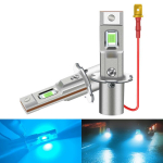 Superhele H3 LED udutuli, 12 V, 24 V, Kahekordne kasutamine, Autodele, H3 sinine