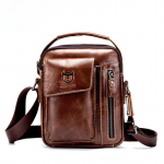 Ehtne nahast meeste crossbody &otilde;lakott Vintage lehmanahast messenger-kott meestele V&auml;ike vabaaja k&auml;ekott KTB pruun