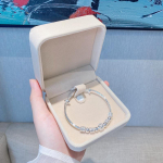 New Korean Fashion 925 Sterling Silver Lucky beads Bangles for women bracelets Luxury Designer party wedding jewelry