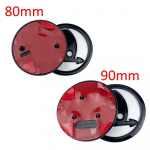 2Pcs 80mm 90mm Emblem For Skoda Fabia 1 2 Octavia a7 RS Superb Rapid Yeti Karoq Vision Car Head Front Rear Boot Tailgate Sticker 2x80mm must valge v&auml;rv
