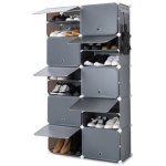 Meuble Etag&egrave;re - INNOVAGOODS - Modulable - Gris Noir - Pour Chaussures - Design Contemporain hall
