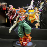 One Piece Buggy tegevuskuju 23 cm Grand Line Neli Keisrit Anime mudel Kuju Kogutavad m&auml;nguasjad t&auml;iskasvanutele valge