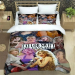 Laulja T-Taylor-Swifts Voodipesukomplektid Peen Vooditarvete Komplekt Tekikott Tekikomplekt Voodipesukomplekt Luksuslik S&uuml;nnip&auml;evakingitus EU Single(135*200cm)3pcs