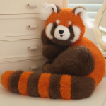 Realistlik lamav pesukaru pehmed nukud t&auml;idisega m&auml;nguasjad elutruu punane panda padjad loomam&auml;nguasjad s&uuml;nnip&auml;eva j&otilde;ulukingitus 50cm